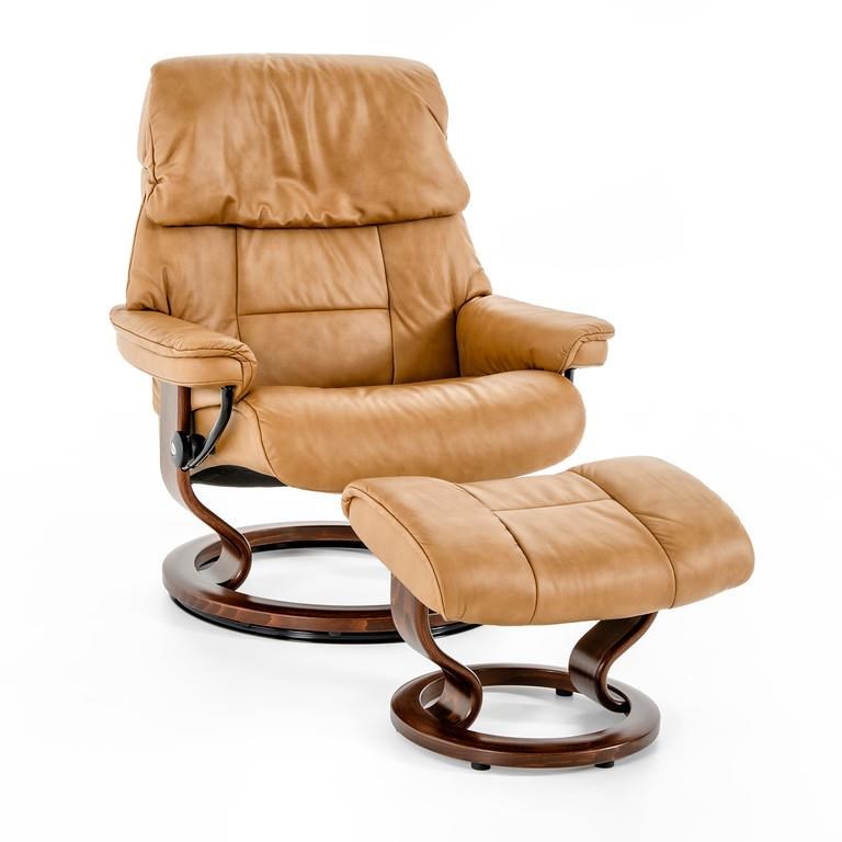 Ekornes stressless ruby medium leather reclining chair and ottoman paloma new forest online